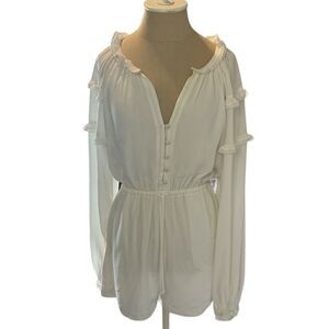 Parker white long sleeved romper